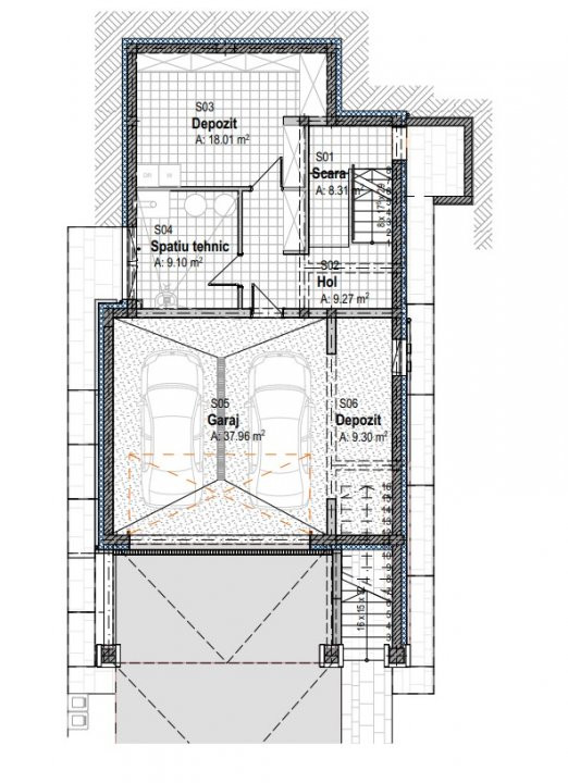 Casa individuala, garaj, 596 mp teren, constructie premium